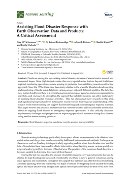 Assisting Flood Disaster Response with Earth Observation Data and Products: a Critical Assessment