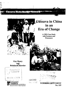 Cassava in China Inad• Era of Change