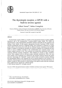 The Thyrotropin Receptor, a GPCR with a Built-In Inverse Agonist