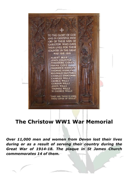 The Christow WW1 War Memorial.1 by Maggie Bonnell and Shane Edgar