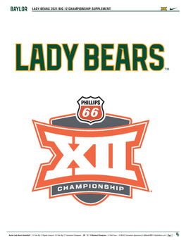 Lady Bears 2021 Big 12 Championship Supplement