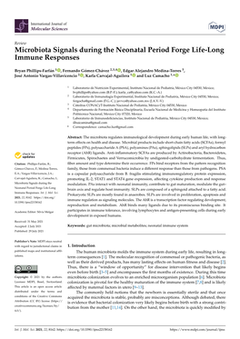 Microbiota Signals During the Neonatal Period Forge Life-Long Immune Responses