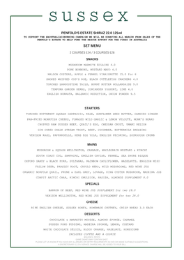 PENFOLD's ESTATE SHIRAZ 22.0 125Ml SET MENU