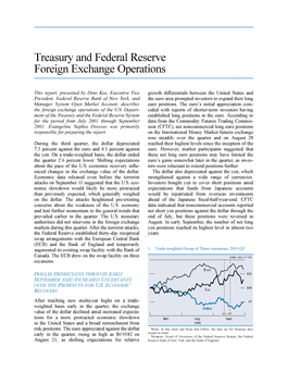 Treasury and Federal Reserve Foreign Exchange Operations