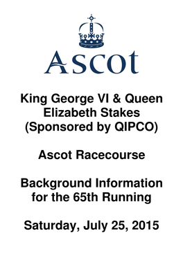 King George VI & Queen Elizabeth Stakes (Sponsored by QIPCO)