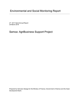 46436-002: Samoa Agribusiness Support Project
