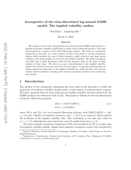 Asymptotics of the Time-Discretized Log-Normal SABR Model: the Implied Volatility Surface