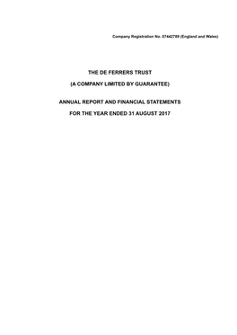 Year End 2017 Annual Report and Financial Statements PDF File