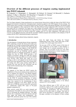 Overview of the Different Processes of Tungsten Coating Implemented Into WEST Tokamak M