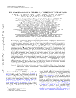 The X-Ray Halo Scaling Relations of Supermassive Black Holes M