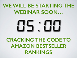 Bestseller Ranking Pro Webinar