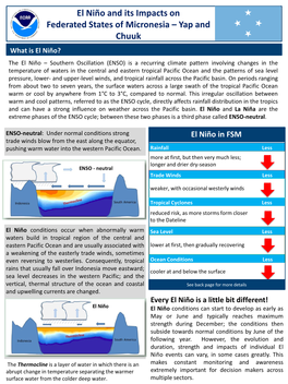 El Niño and Its Impacts on Federated States of Micronesia – Yap And