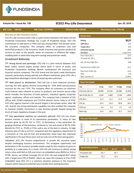 ICICI Pru Life Insurance Jan