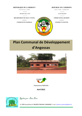 Plan Communal De Développement D'angossas