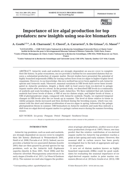 Importance of Ice Algal Production for Top Predators: New Insights Using Sea-Ice Biomarkers