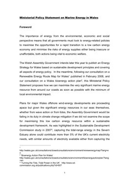 Marine Energy in Wales