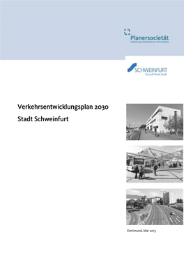 Verkehrsentwicklungsplan 2030 Stadt Schweinfurt