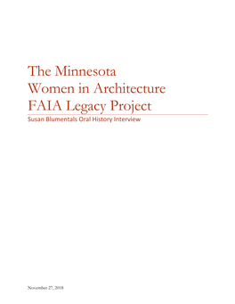 The Minnesota Women in Architecture FAIA Legacy Project