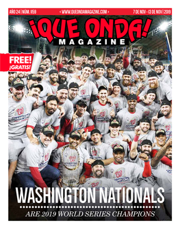 Are 2019 World Series Champions 7 De Noviembre - 13 De Noviembre | 2019 2