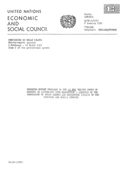 Economic and Social Council Approved This Resolution by Decision I98I/137