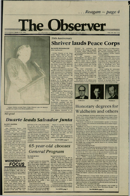 Shriver Lauds Peace Corps