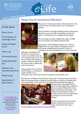 Messy Church Launched at Wereham
