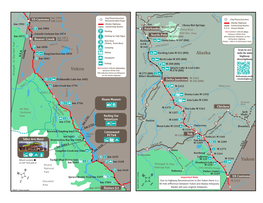 Alaska Highway Map from Haines Junction to Fairbanks Alaska