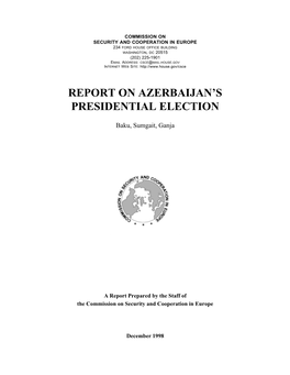 1998 Presidential Election in Azerbaijan
