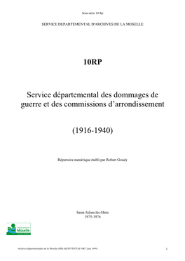 Service Departemental D'archives De La Moselle