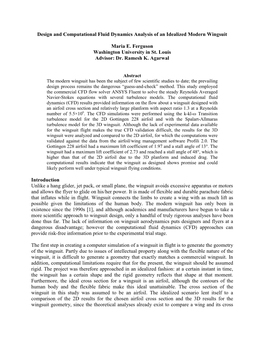 Design and Computational Fluid Dynamics Analysis of an Idealized Modern Wingsuit