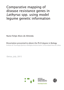 Comparative Mapping of Disease Resistance Genes in Lathyrus Spp