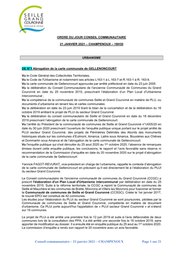 Conseil Communautaire – 21 Janvier 2021 – CHAMPENOUX Page 1 Sur 21