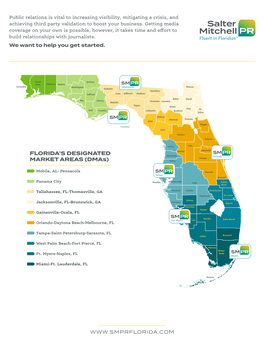 FLORIDA's DESIGNATED MARKET AREAS (Dmas)