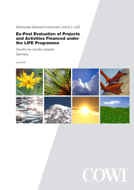 Ex-Post Evaluation of Projects and Activities Financed Under the LIFE Programme Country-By-Country Analysis Germany