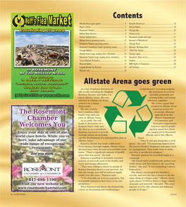 Allstate Arena Goes Green Contents