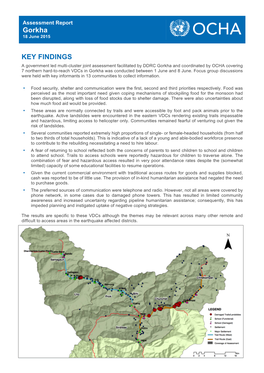 KEY FINDINGS Gorkha