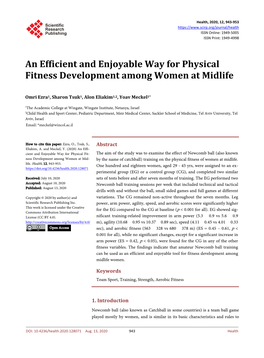 An Efficient and Enjoyable Way for Physical Fitness Development Among Women at Midlife