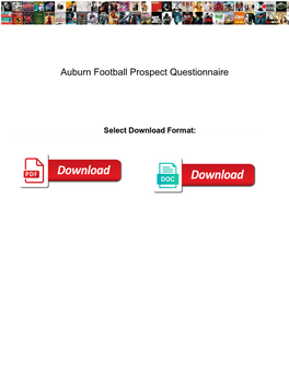 Auburn Football Prospect Questionnaire