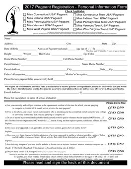Personal Information Form