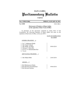 Parliamentary Bulletin