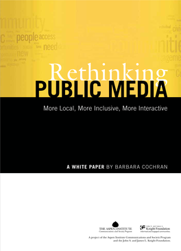 Rethinking Public Media More Local, More Inclusive, More Interactive
