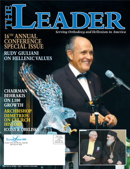 16Th Annual Conference Special Issue Rudy Giuliani on Hellenic Values