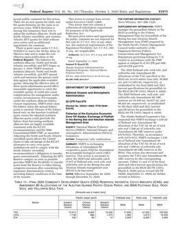 Federal Register/Vol. 85, No. 191/Thursday, October 1, 2020/Rules and Regulations