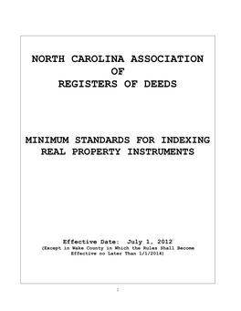 North Carolina Association of Registers of Deeds