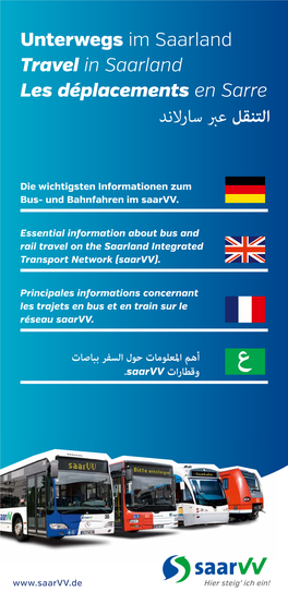 Unterwegs Im Saarland Travel in Saarland Les Déplacements En Sarre