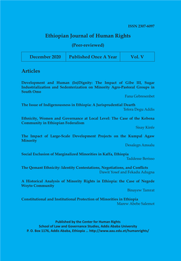 Ethiopian Journal of Human Rights Articles