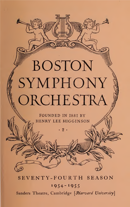 Boston Symphony Orchestra Concert Programs, Season 74, 1954