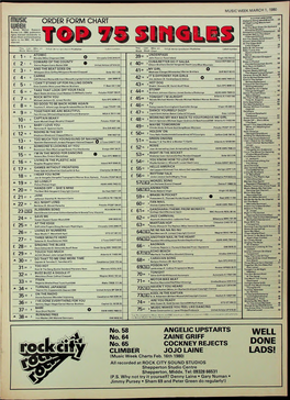 MUSIC WEEK MARCH 1, 1980 I^Lnl British Market Research Bureau Ltd. 1980, Publication Tights Licensed Exclusively to Music Week A