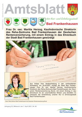 Der Kur- Und Erholungsstadt Bad Frankenhausen