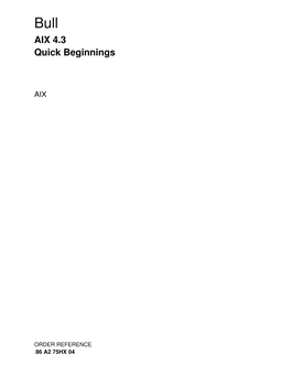 AIX 4.3 Quick Beginnings